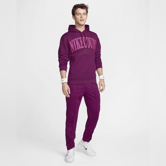 Nike Court Heritage Tennis Hoodie Dri-Fit Fleece Men's Large L Purple FQ2093-664 - Picture 9 of 13